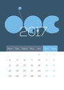 December 2017 - Beautiful Modern, Fresn, Clean and Cool Calendar Royalty Free Stock Photo