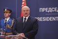 December, 3. 2019. - Belgrade, Serbia. President of Belarus Alexander Lukashenko review Serbian`s honor guard Royalty Free Stock Photo