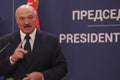 December, 3. 2019. - Belgrade, Serbia. President of Belarus Alexander Lukashenko review Serbian`s honor guard