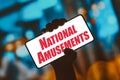 December 9, 2023, Brazil. In this photo illustration, the National Amusements logo is displayed on a smartphone screen Royalty Free Stock Photo