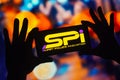 December 13, 2022, Brazil. In this photo illustration, the SPI Energy logo is displayed on a smartphone mobile screen