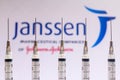 December 4, 2020, Brazil. In this photo illustration various medical syringes is seen with Janssen Pharmaceutica company logo