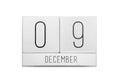 December 9 calendar Royalty Free Stock Photo