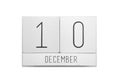 December 10 calendar Royalty Free Stock Photo