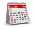 December 2018 - Calendar