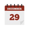 December calendar icon flat isolated vector Royalty Free Stock Photo