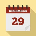 December calendar icon, flat style Royalty Free Stock Photo