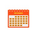 December Calendar Icon Set. Royalty Free Stock Photo
