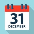 31 December Calendar Icon. Vector Illustration EPS10 Royalty Free Stock Photo