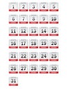December Calendar Icons Royalty Free Stock Photo