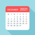 December 2021 Calendar Leaf - Vector Illustration
