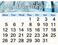 December 2022 Calendar for organizer to plan and reminder on nature background