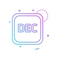 December Calender icon design vector Royalty Free Stock Photo