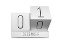 December changing date from 0 to 1