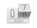 December changing date from 6 to 7