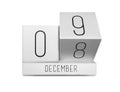 December changing date from 8 to 9