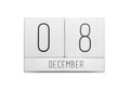December 8 calendar Royalty Free Stock Photo