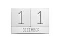 December 11 calendar