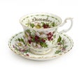 December Cup and Saucer Royalty Free Stock Photo