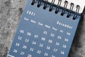 December 2021 desk calendar Royalty Free Stock Photo