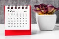 December 2021 desk calendar Royalty Free Stock Photo