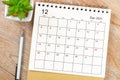 December 2021 desk calendar with pen Royalty Free Stock Photo