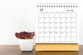 December desk calendar 2021 Royalty Free Stock Photo