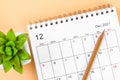 The December 2021 desk calendar Royalty Free Stock Photo