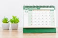 December 2021 Desk calendar Royalty Free Stock Photo