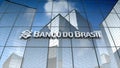 Editorial, Banco do Brasil S.A. logo on glass building.