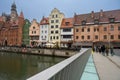 View of the old harbor of Gdansk in Poland.