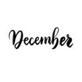 December Handwritten Brushpen Lettering