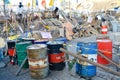 December-January 2013, Kiev, Ukraine: Euromaidan, Maydan, Maidan detailes of barricades and tents on Khreshchatik street