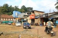 December 29 2022 - Kannur district, Kerala, India: Indian Traffic on dusty streets