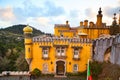 13 of December 2018 - Lisbon, Portuga: Pena Palace in Sintra. Famous landmark. Most beautiful castles in Europe