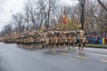 December 1 - Military parade of the national day of Romania. Royalty Free Stock Photo