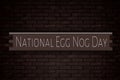December month, day of December. National Egg Nog Day, on Bricks Background Royalty Free Stock Photo