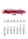 2023 December monthly calendar