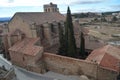 December 27, 2013. Mora De Rubielos. Teruel, Aragon, Spain. Aerial View Of The Ex-Collegiate Church Of Santa MarÃÂ­a, XV Century Royalty Free Stock Photo
