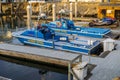 December 25, 2017 Morro Bay / CA / USA - Moored Harbor Patrol speed boats