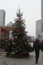 December Moscow City. New Arbat Street. Christmas Street.