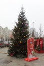 December Moscow City. New Arbat Street. Christmas Street.