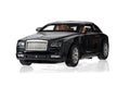 December 18, 2022, Moscow, Russia: Rolls-Royce Phantom luxury car toy model, white background.