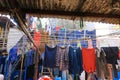 December 21 2022 - Mumbai, Maharashtra, India: People washing clothes in Dhobi Ghat Laundry District, a well known open air Royalty Free Stock Photo