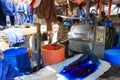 December 21 2022 - Mumbai, Maharashtra, India: People washing clothes in Dhobi Ghat Laundry District, a well known open air Royalty Free Stock Photo