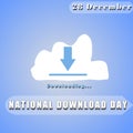 National Download Day 28 December for internet and technological development template background banner