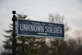 Signpost to the Tomb of the Unknown Soldier at Arlington National Cemetery Royalty Free Stock Photo