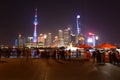 December Night at Shanghai Bund Royalty Free Stock Photo