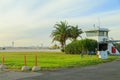 2017, 11 December, Tel-Aviv, Israel - observation post on the field of Ben-Gurion Airport in Israel