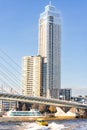 The skyline and modern buildings of Rotterdam Royalty Free Stock Photo